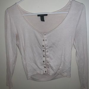 Forever21 white long sleeve top